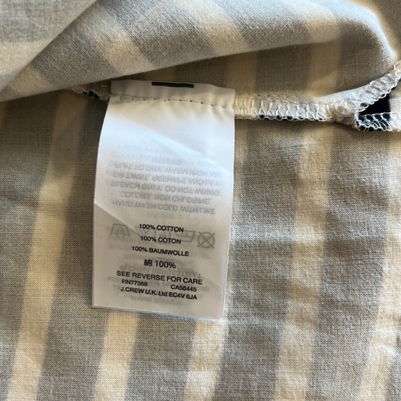 J. Crew Stripes Navy & White Blouse Size: M - Picture 7 of 11